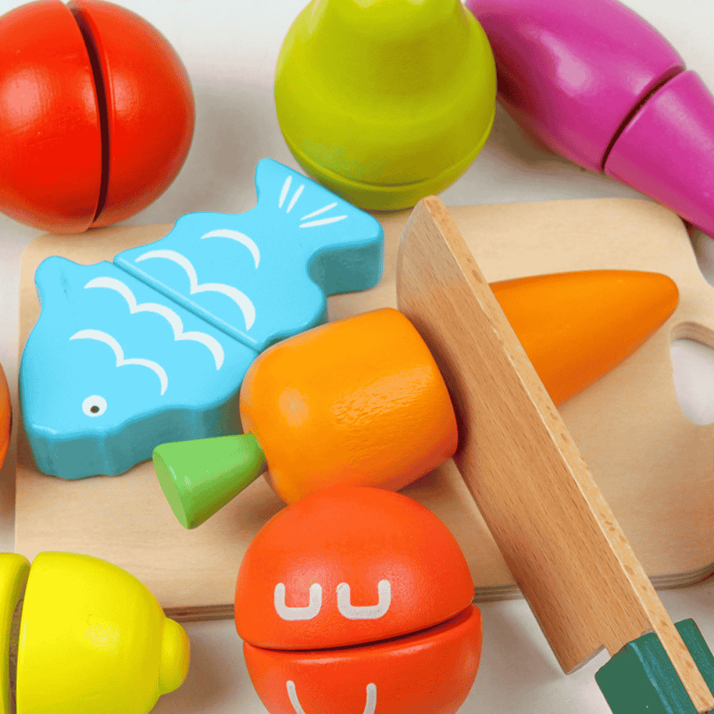 Wooden Cutting Food Toy Set